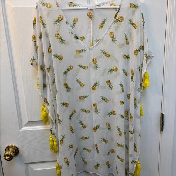 Xhilaration Other - Xhilaration Pineapple Print Sheer Cover-Up
